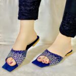 Blue Flats With Silver Shining Crystals-3313 - Image 3