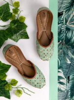 Mint green khussa by snf