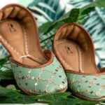 Mint green khussa by snf