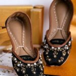 black and white khussa for her