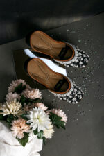 Black khussa with pearls for Her-2269 - Image 2