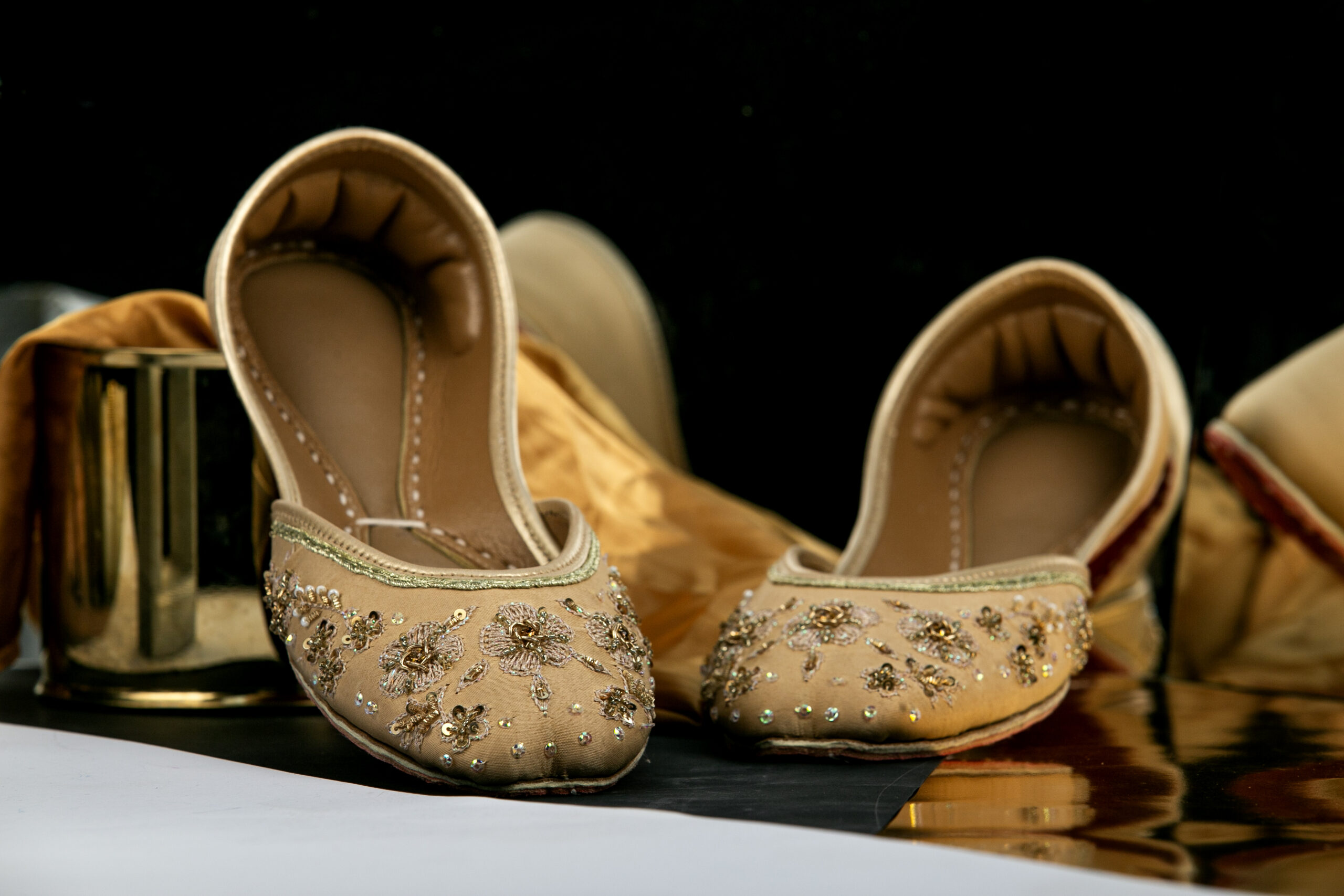 Gold embroidered khussa Gold embroidered khussa