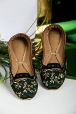 Pine Green embroidered Khussa