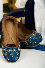 Zinc Blue Khussa For Her-2277 - Image 2