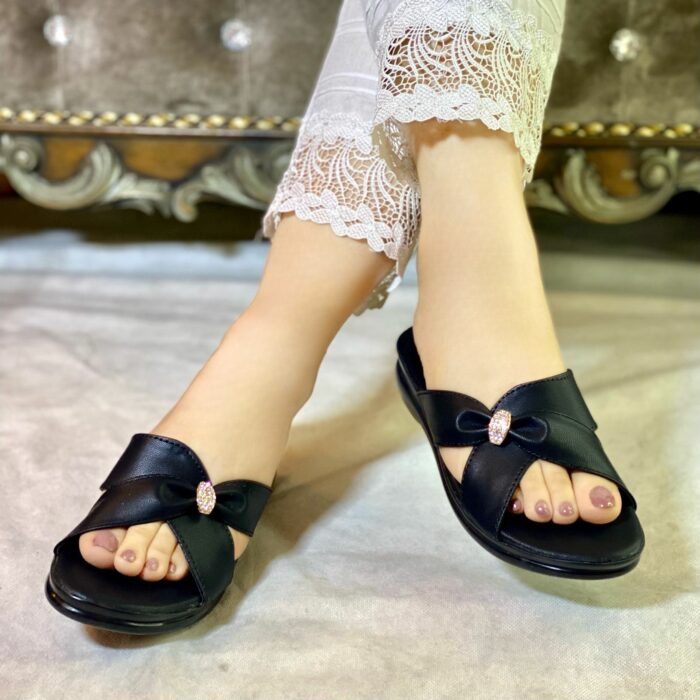 Black Comfy Flats For Her-3319 - Image 3