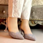 silver heels for her