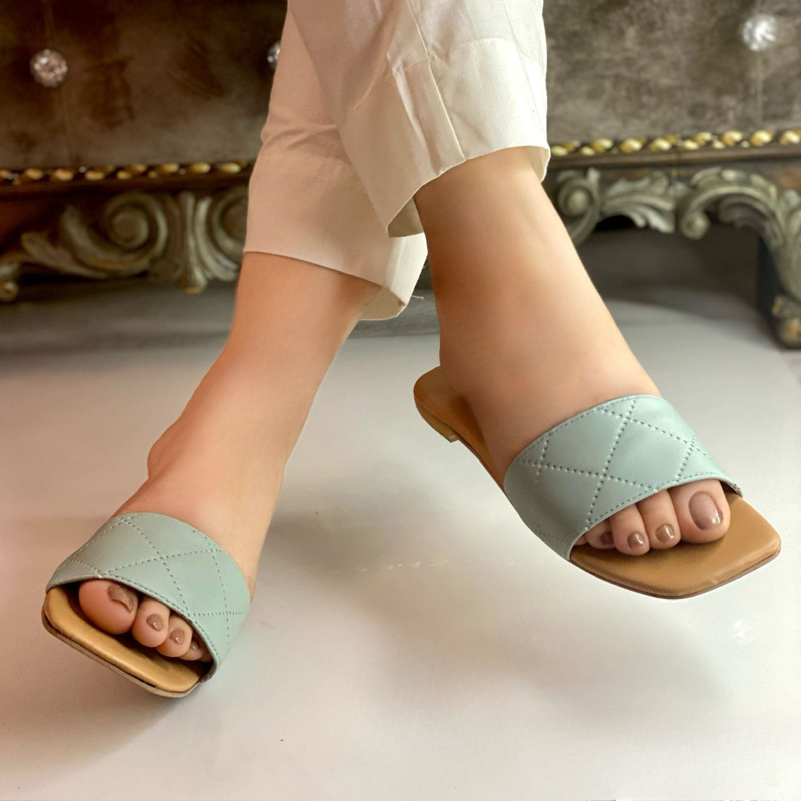 Casual Flats In L.Green Casual Flats In L.Green