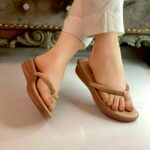 Comfy Fancy Flats In Peach