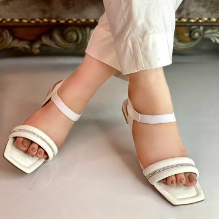 White Flat Sandals