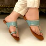 Casual Sky Blue Kolapuri For Her-497 - Image 3