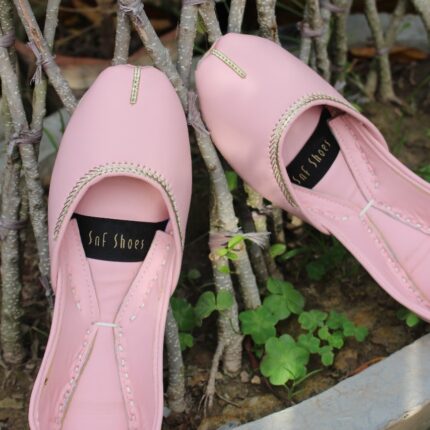 Plain L.pink Khussa For Her