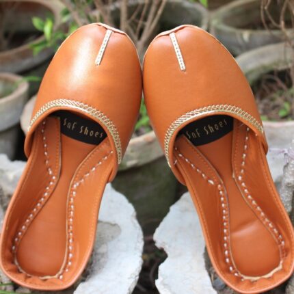 Plain Brown Khussa For Her