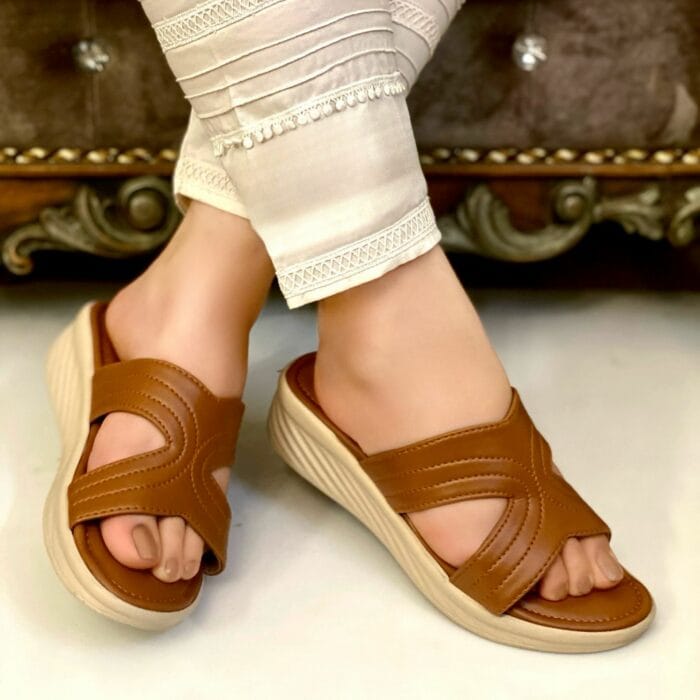 Softy Flats In Brown-3351 - Image 3