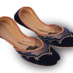 Blue Net Valvet Khussa For Her