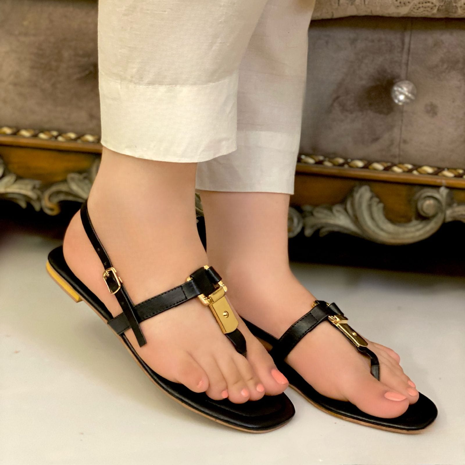 Black Sandals by SNF Black Sandals by SNF