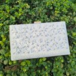 White hand embroidered Clutch For Her-CL-91 - Image 2
