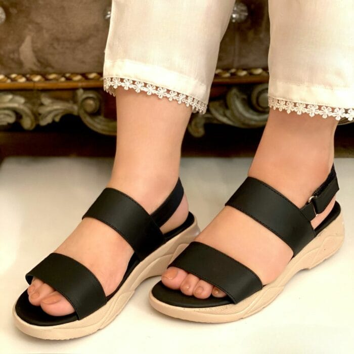 Softy Sandals In Black-3362 - Image 2
