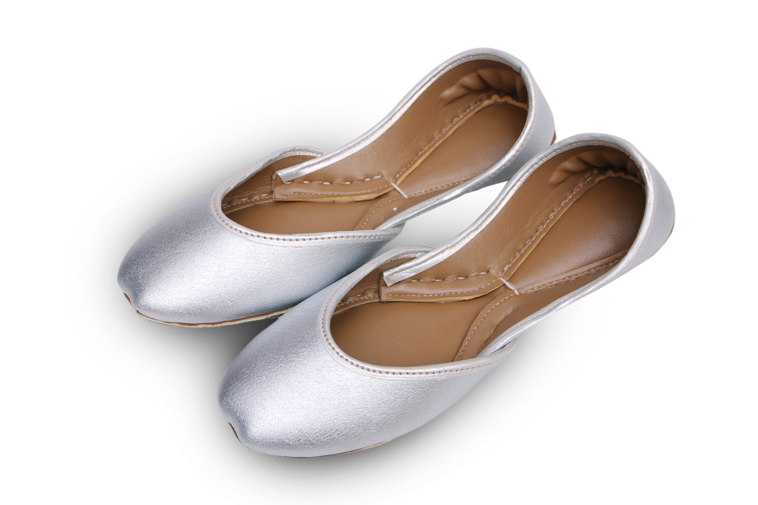 Plain Silver Khussa For Her Plain Silver Khussa For Her