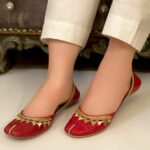 Red khussa With Golden Zari-103 - Image 2