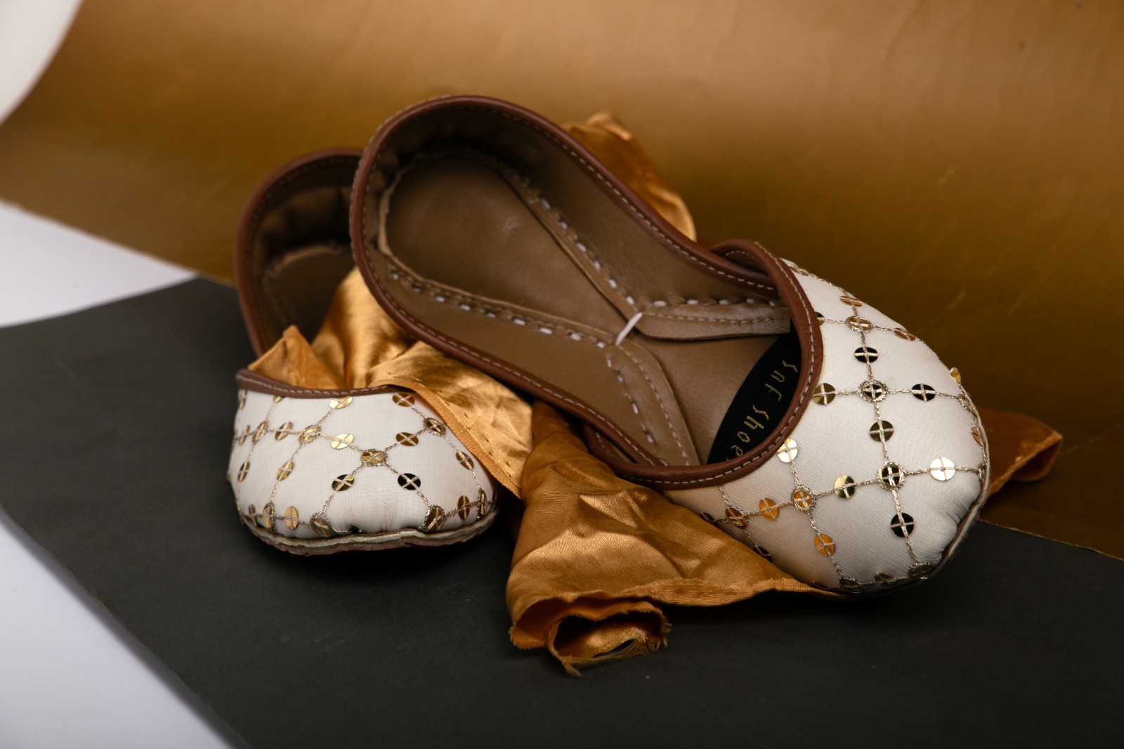 off white Khussa by SNF off white Khussa by SNF