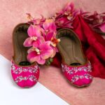 Pink Khussa With Silver Loom Enchantment-