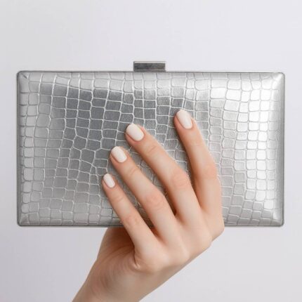 Silver Clutch For Her-Cl-109