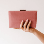 Light Pink Plain velvet Clutch For Her-Cl-130