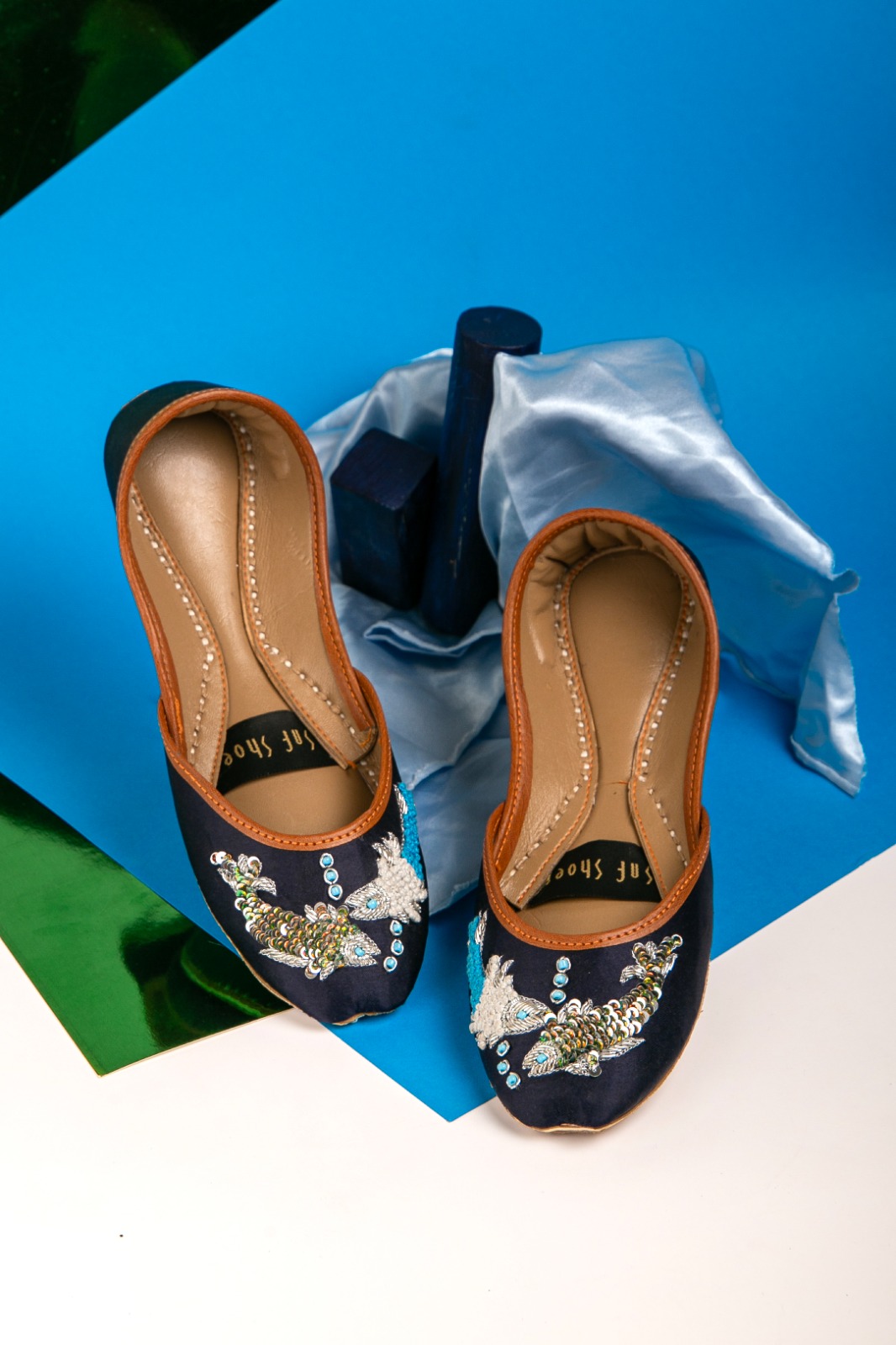 Blue Fish Khussa For Her Blue Fish Khussa For Her