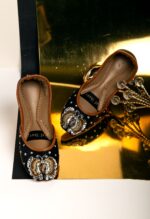 Butterfly Khussa In Black-2429 - Image 2