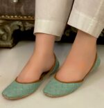 Sea Green Khussa With Thread Stars-2001 - Image 2