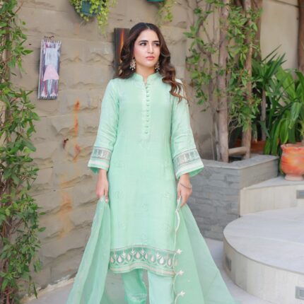 Unstitched Raw Silk suit