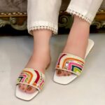 White And Multi Flats For Her