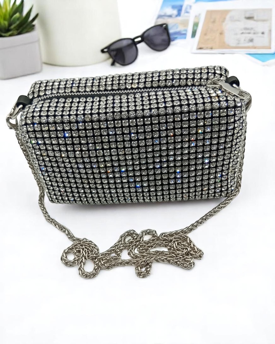 Bridal Clutch For Her In silver Bridal Clutch For Her In silver