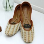 Pearl and Gold Embroidered Khussa