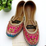 Royal Pink & Teal Khussa For Her