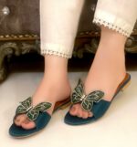 Green Butterfly Flats For Her-3413 - Image 2