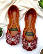 butterfly khussa in red
