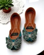 butterfly khussa in green