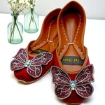 butterfly khussa in red