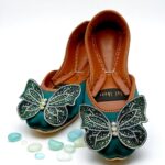 butterfly khussa in green