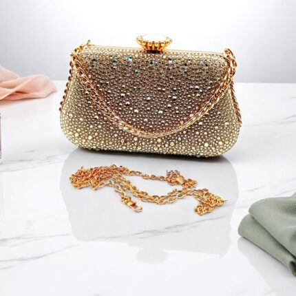 Bridal Clutch In Golden