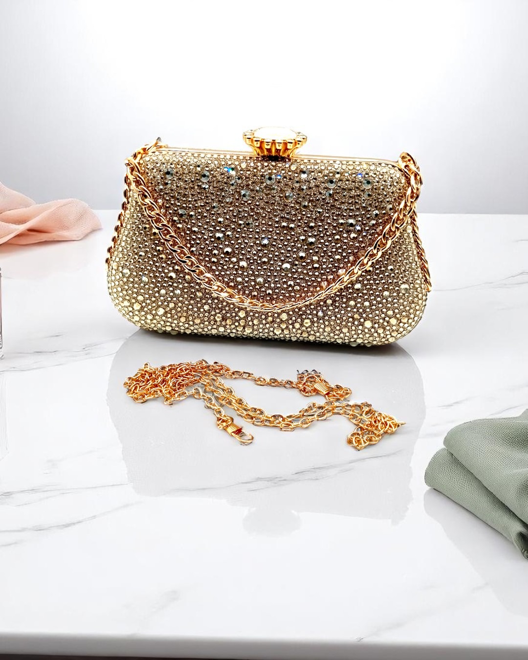 Bridal Clutch In Golden Bridal Clutch In Golden