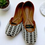 Pearl and Black Embroidered Khussa