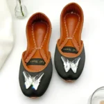 Enchanted Butterfly Khussa In Black-2467