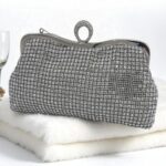 Rhinestone Romance Clutch In Silver