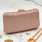 The Starlight Clutch In Peach