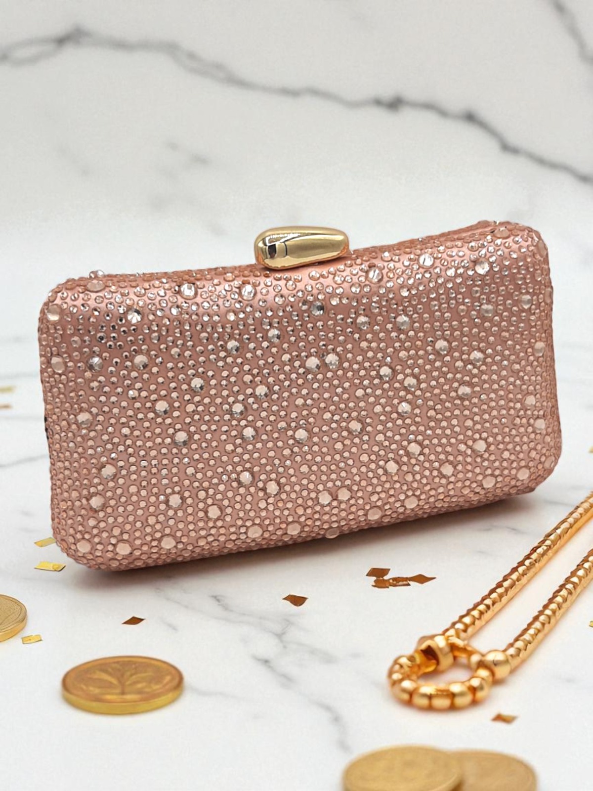 The Starlight Clutch In Peach The Starlight Clutch In Peach