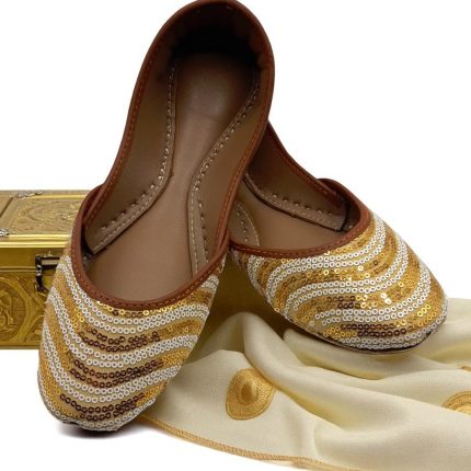 golden and silver khussa for her