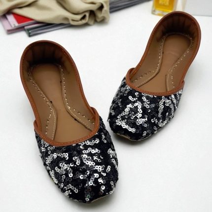 black and silver khussa for her