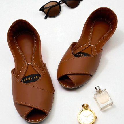 The Brown Peep Toes Khussa For Her-